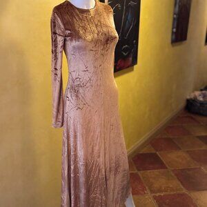 NWOT Vince Velvet Midi Dress | Women’s Small | Copper Brown Luxe Evening Holiday